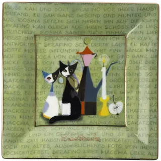 Goebel Künstlerschale zum Sammeln La Storia di Serafino von Rosina Wachtmeister aus Fine Bone China, 16x2 cm, 66-861-01-1