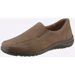 Slipper WALDLÄUFER, Herren, Gr. 7.5, braun (schlamm), Nubukleder, Schuhe Slipper