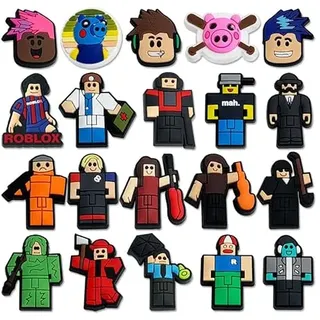 Fancico Roblox Schuh Charms 16pcs für Kinder, Frauen Cartoon Schuh Dekoration für Schuhe Armband Clog Sandalen Geburtstagsgeschenke
