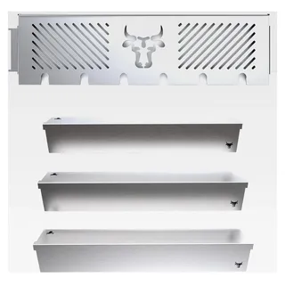 Gasgrill Warmhalterost und Brennerabdeckung Set | Kompatibel mit Napoleon Grill Rogue 425 | Rostfreier Edelstahl | Passgenau | Spülmaschinengeeignet, Größe: 425er Serie Set