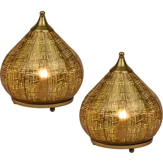 2er Set Orientalische Deko Tischlampe Nachttischlampe Lampe Leuchte Tischleuchte