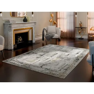 OCI DIE TEPPICHMARKE Manchester Delmont Designer-Teppich 240 x 300 cm Gold/Creme/Anthrazit