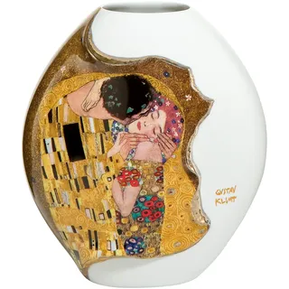 GOEBEL Gustav Klimt Der Kuss aus Fine Bone China, Maße: 12cm x 12cm x 13,5cm, 66-500-40-1