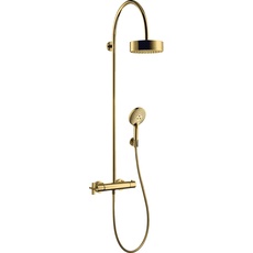 Bild Axor Citterio mit Thermostat und Kopfbrause 180 1jet, Farbe: Polished Gold Optic