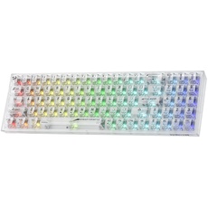 Redragon K628 PRO SE 75% kabellose RGB-Gaming-Tastatur mit 3 Modi, 78 Tasten, vollständig transparente Hot-Swap-kompakte mechanische Tastatur, durchscheinender benutzerdefinierter Schalter