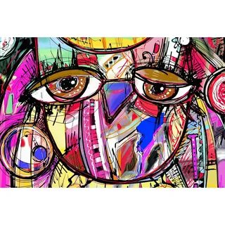 Papermoon Fototapete »Abstrakt Gesicht«, bunt