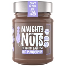 NAUGHTY NUTS Bio Mandelmus Blueberry Bash / Vegane Erdnussbutter / 100% Natürlich / Ohne Palmöl & Zucker / Ideal Als Topping Für Müsli / 250g