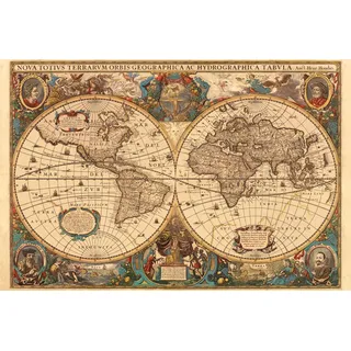 Ravensburger Puzzle 17411 - Historische Weltkarte, Henricus Hondius 1630 - großes 5000 Teile Puzzle für geschichtsinteressierte Puzzle-Fans ab 14 Jahren