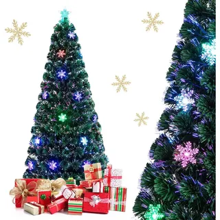 Costway Weihnachtsbaum Grün , Kunststoff , 180 cm , Dekoration, Weihnachtsdekoration, Christbäume & Zubehör