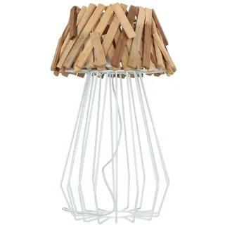 Licht-Erlebnisse Onuma Tischleuchte Treibholz Metall 58 cm Nachtischlampe