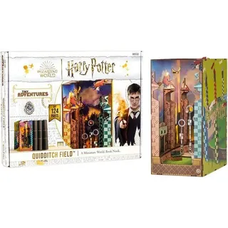 Book Nook Bausatz, 3D Puzzle, Revell Tiny Adventures Harry Potter Quidditch Feld, LED, 124 Teile, ab 14 Jahren