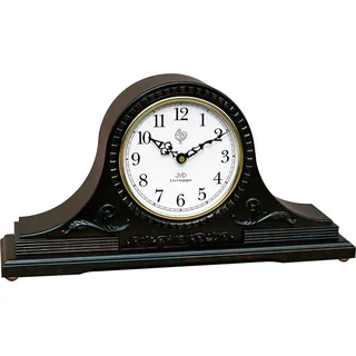 Kaminuhr mit Quarzwerk - JVD Modell: HS11.2 - Dunkelbraun, Weiß