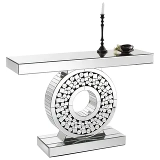 Xora Konsolentisch , Glas, Holzwerkstoff , 35.5x80x120 cm , Wohnzimmer, Wohnzimmertische, Konsolentische