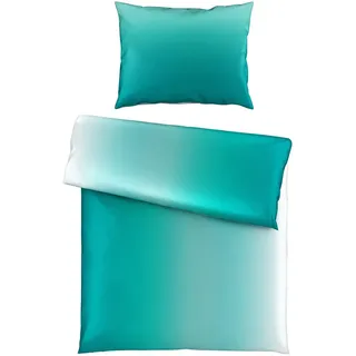 Esposa Bettwäsche , Blau, Türkis, Weiß , Textil , Abstraktes , 140x200 cm , Oeko-Tex® Standard 100 , pflegeleicht, atmungsaktiv, schadstoffgeprüft , Heimtextilien, Bettwäsche & Leintücher, Bettwäsche, Satin-Bettwäsche