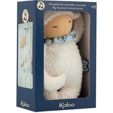 KALOO - Doux Sommeil - Schlafendes Plüschschaf - Schlaflied „Hush Little Baby“ - Mobile Einschlafhilfe aus Plüsch - 20 cm - Weiß - Ab Geburt, K221005