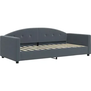 vidaXL Tagesbett Dunkelgrau 90x200 cm Samt - Grau