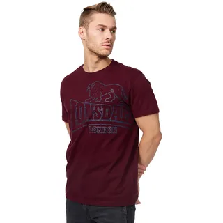 Lonsdale Herren T-Shirt Normale Passform LANGSETT 4XL, Vintage Oxblood