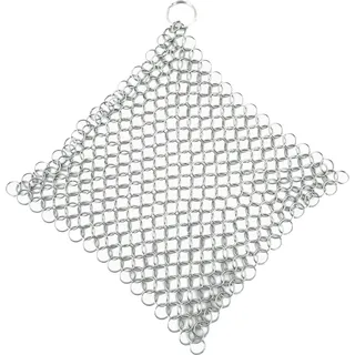 BBQ-Toro Edelstahl Ringreiniger, 12 x 12 cm, für Dutch Oven und mehr - Silber