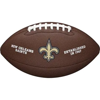 Wilson Sporting Goods Co. Wilson NFL Team Backyard Legend Football, Hergestellt aus handwerklich verarbeitetem Leder mit Einer sicheren Luftblase, Robustes Design, Team: New Orleans Saints, Farbe: Braun, Offizielle Größe