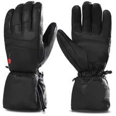 SAVIOR HEAT Beheizte Handschuhe für Herren und Damen, Palm Lederhandschuhe für Winterski und Eislaufen, Arthritis Handschuhe 7.4V 2200 Mah Elektrische wiederaufladbare Batterien Handschuhe