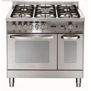Lofra PD96GVTE/C Kochen 5 Kochfelder Doppelt Backofen Gas Luftig + Statik Inox
