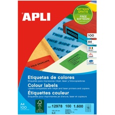 APLI 12978 - Dauerhaft rot Etiketten 105,0 x 37,0 mm 100 Blätter