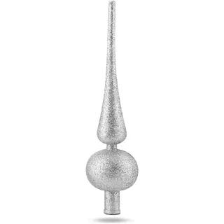 Spitze Silber Christbaumspitze Baumspitze Spitze Aufstecker für Tannenbaum Tannenbaumspitze Weihnachtsbaum Weihnachten (Spitze-Silber)