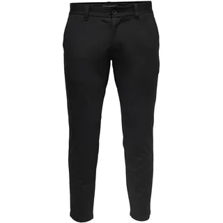 Only & Sons ONSMARK Slim Fit Chino Hose Schwarz 32 30