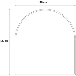 VALO 8mm Glasbodenplatte Rundbogen 110x120cm Glasklar Kaminzubehör Kamin Ofen