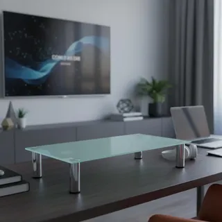 100CM TV-Aufsatz Bildschirm Erhöhung Beistelltisch TV-Tisch Loungetisch Weiß - Weiß