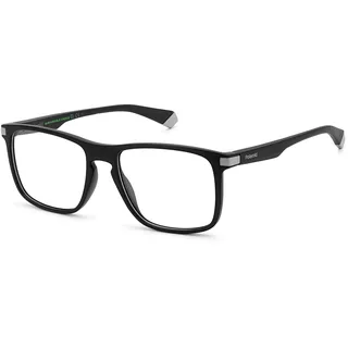 POLAROID Rechteckig ECO POLYAMIDE Brillen in Black Grey für Herren, Brille mit Sehstärke, optional mit Sonnenbrillen tönung oder Blaulichtfilter (Modell 10580608A5417)