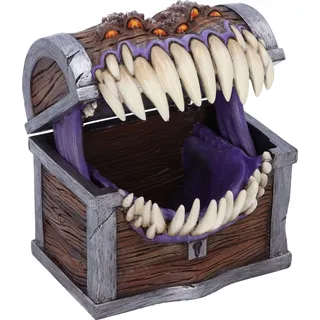 Nemesis Now Box 11.3cm Offiziell lizenzierte Dungeons & Dragons Mimic Dice Aufbewahrungsbox, Harz, braun
