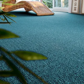 Teppichboden ANDIAMO "Rambo, Feinschlinge, Made in Netherlands", grün, B:500cm H:4,5mm L:400cm, Kunstfaser, Teppiche, Teppichboden, meliert, Breite 400 cm oder 500 cm, strapazierfähig & pflegeleicht