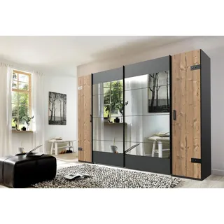 WIMEX Schwebetürenschrank Stockholm 270 x 210 x 65 cm Grau