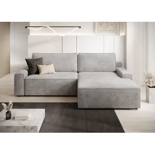 TRENDMANUFAKTUR Eckcouch Polyester 2-Sitzer Grau