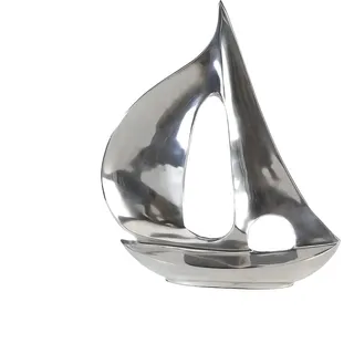 Casablanca Boot Segelboot - Deko Badezimmer - aus Alu poliert - B. 40 cm H. 48 cm