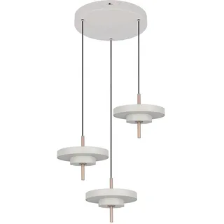 Trio Leuchten Led-Pendelleuchte , Grau , Metall , rund , 150 cm , Lampen & Leuchten, Innenbeleuchtung, Hängeleuchten, Pendelleuchten