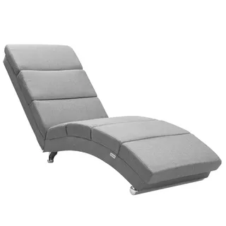 CASARIA Relaxliege London Webstoff 55 x 89 x 186 cm Grau mit Liegeposition