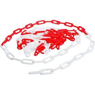 BGS Diy 80809 | Absperrkette Rot-Weiß Kunststoff 5 m