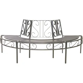 Greemotion Baumbank Toulouse 195x100x83cm Streckmetall eisengrau