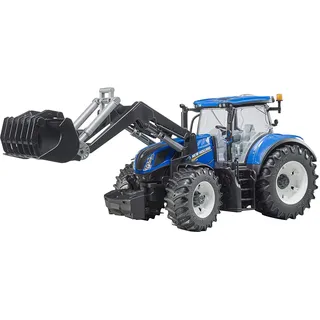Bruder 03121 - New Holland T7.315 Traktor mit Frontlader blau 1:16