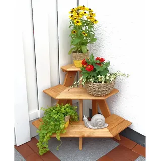 Promadino Blummentreppe Ecke 87 x 59 cm Braun