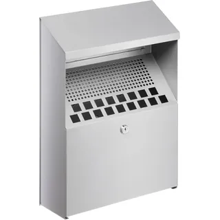 Durable Wandascher Metall mit Überdach 4 Liter Silber