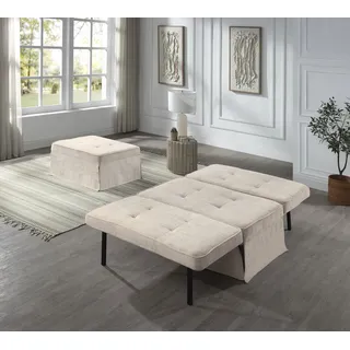 Atlantic Home Collection ATLFG Atlantic Home Collection Multifunktionshocker Finn, extra breit, 100 x 70 x 41 cm, Creme