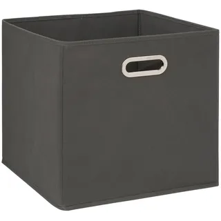 5 five simply smart Stoffkorb 31x31cm mix n modul grau - Aufbewahrungsbox, anthrazitgrau, Karton, Polypropylen und Metall, Maße 31x31x31 cm