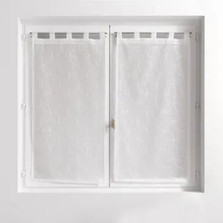 Douceur d'Intérieur Voile, weiß, 60L X 120H cm (2 Panneaux)