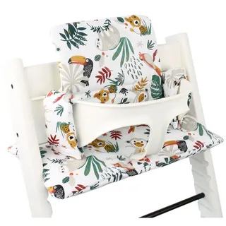 Ukje Sitzkissen kompatibel mit Tripp Trapp Hochstuhl | Bequeme Sitzauflage & Sitzverkleinerer Baby | Waschbar, pflegeleicht, handgefertigt, Oeko-Tex 100 Zertifiziert | Komfort & Stil (Weißer AFFE)