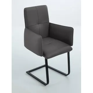 K+W Komfort & Wohnen Freischwinger »6502« () Freischwinger mit Armlehnen, Flachstahlkufe in schwarz, braun