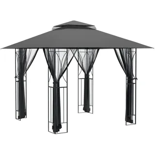 vidaXL Pavillon mit Seitenwänden 3 x 3 m Anthrazit 