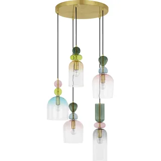 Nova Luce Pendelleuchte MURANO - Gold, Grün, Grau, Rosa